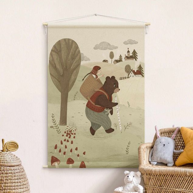 Nursery decoration Anna Lunak Illustration - Masha And The Bear