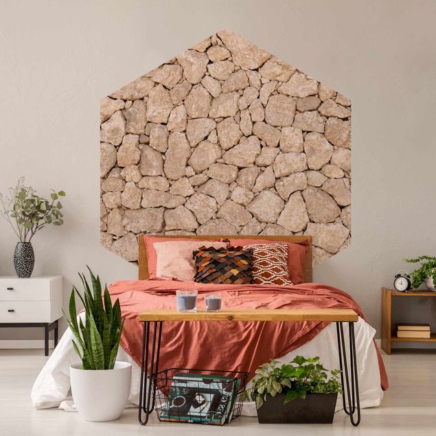 Modern wallpaper designs Apulia Stonewall - Ancient Stone Wall Of Large Stones
