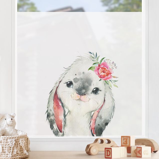Nursery decoration Watercolour - Hare gaze