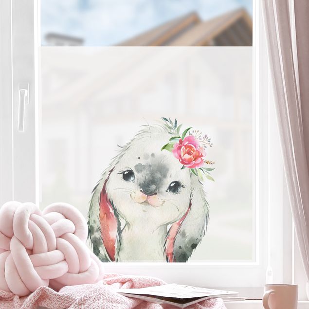 Self adhesive film Watercolour - Hare gaze