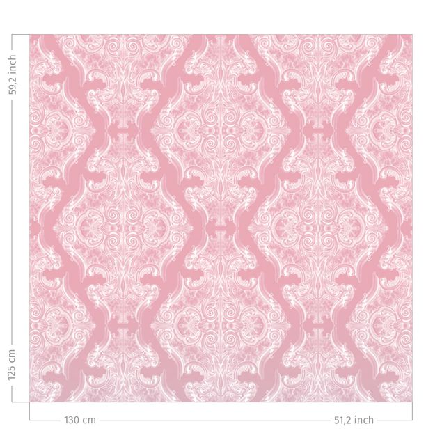 Modern Curtains Watercolour Baroque Pattern With Blue Pink Gradient