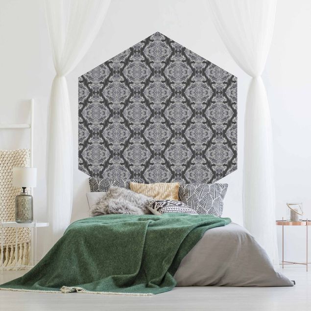 Baroque style wallpaper Watercolour Baroque Pattern In Front Of Dark Gray
