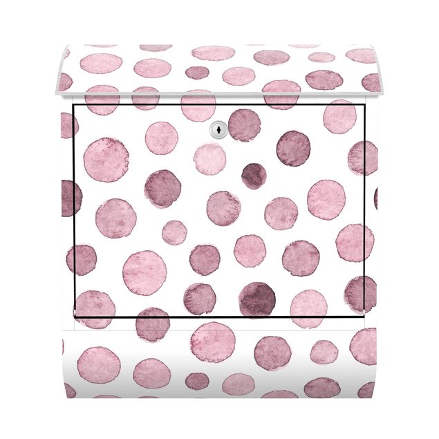 Letterboxes Watercolour Bubbles In Antique Pink