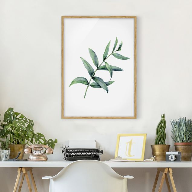 Floral canvas Waterclolour Eucalyptus l