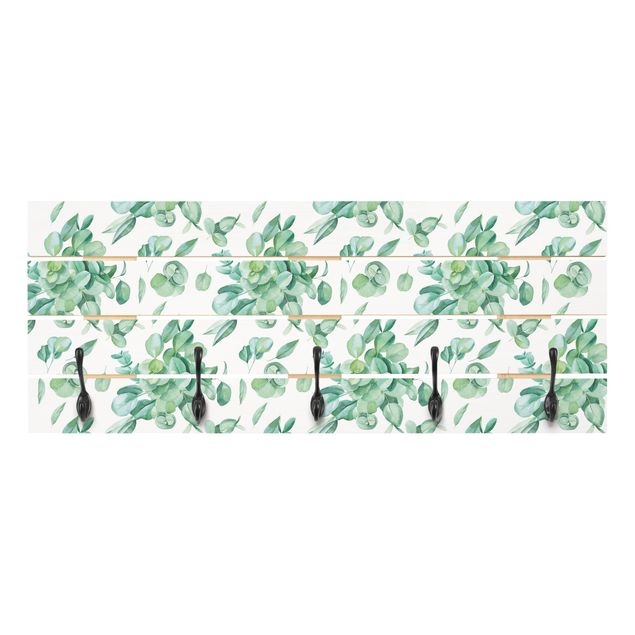 Wall coat hanger Watercolour Eucalyptus Bouquet Pattern
