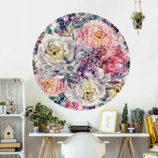 Wallpapers rose Watercolour Floral Bouquet