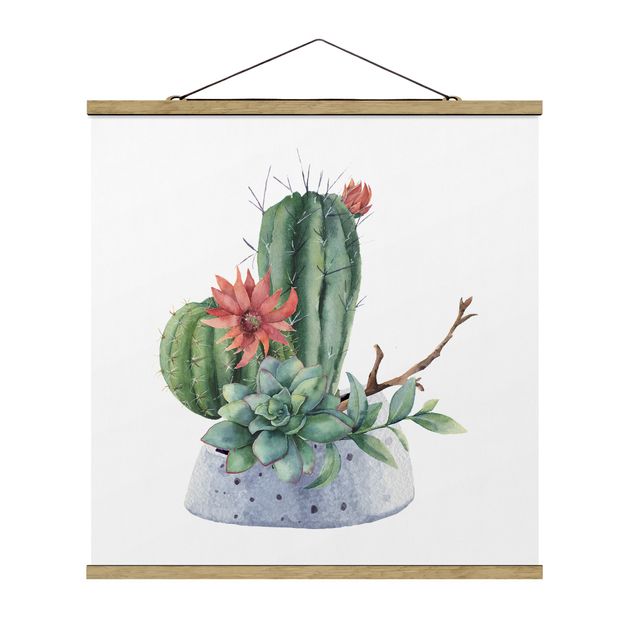 Modern art prints Watercolour Cacti Illustration