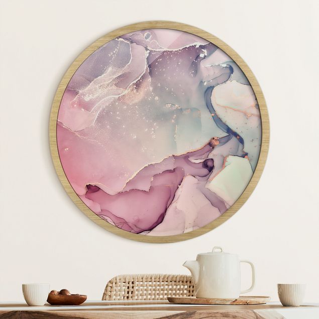 Prints modern Watercolour Pastel Pink With Gold