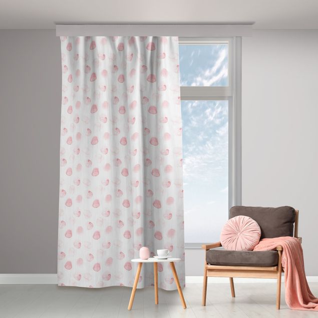 made to measure curtains Watercolour Dots Rosa