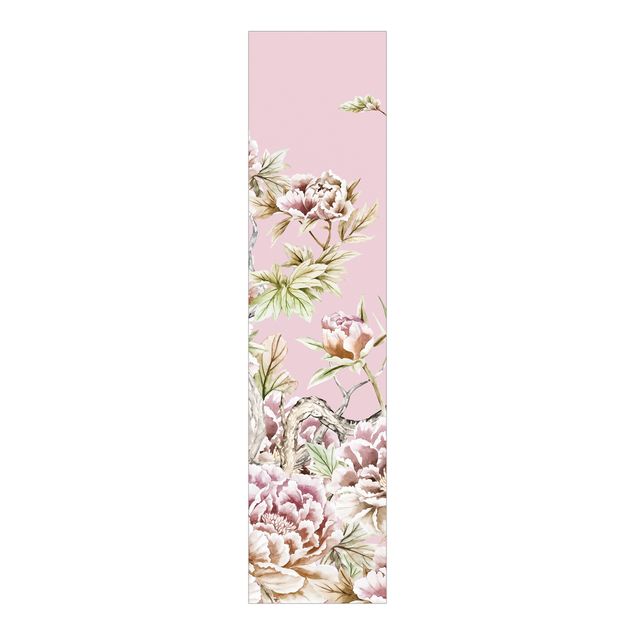 Sliding panel curtains flower Abstract Mountain Landscape Pastel Pattern