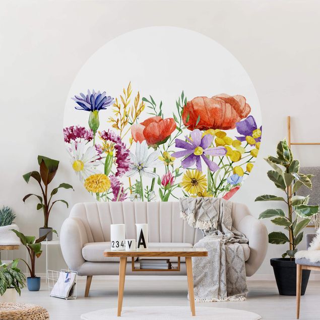 Modern wallpaper designs Watercolour Flowers