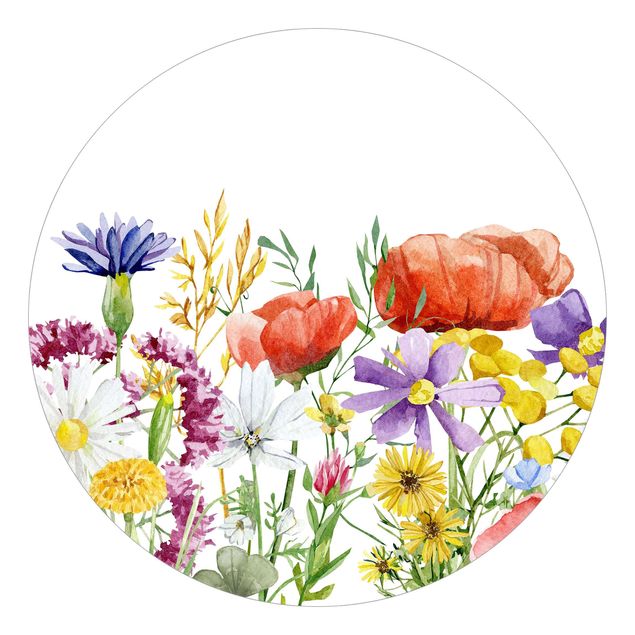 Adhesive wallpaper Watercolour Flowers