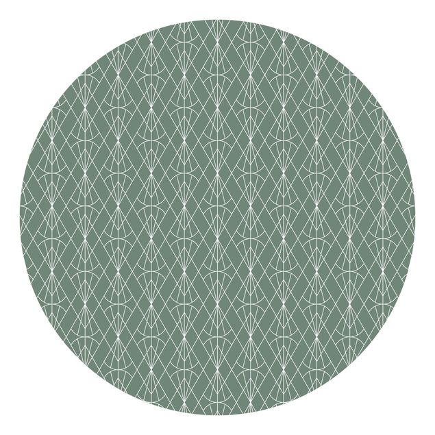 Wallpapers patterns Art Deco Diamond Pattern In Front Of Green XXL