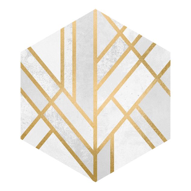 Wallpapers white Art Deco Geometry White Gold