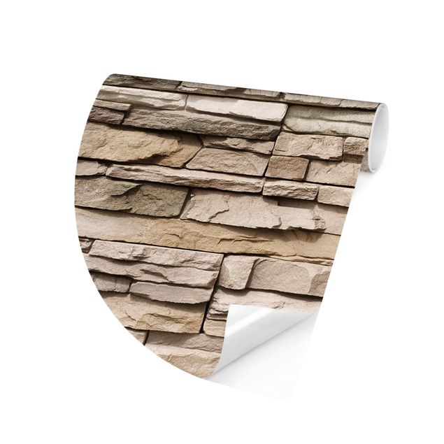 Wallpapers modern Asian Stonewall - Stone Wall From Large Light Coloured Stones