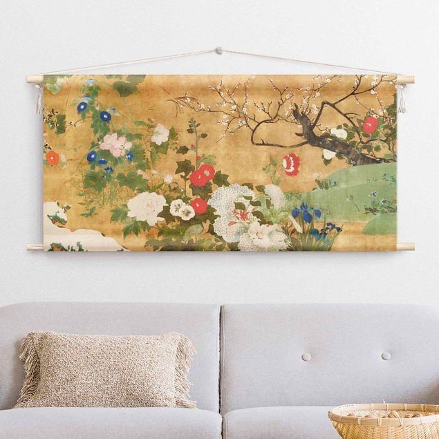 extra large tapestry wall hangings Asian Bloom