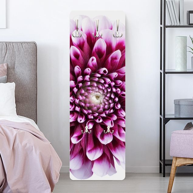 Wall mounted coat rack flower Aster