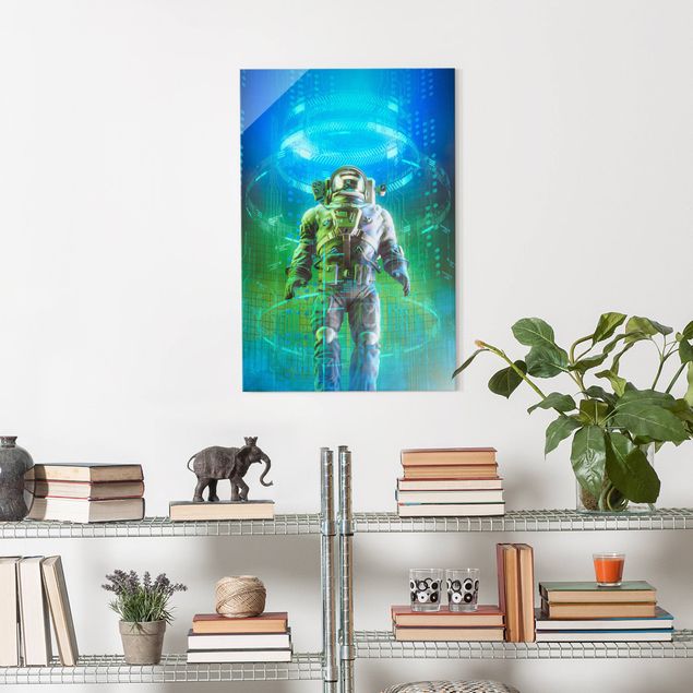 Prints modern Astronaut In A Cone Of Light