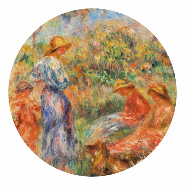 Modern wallpaper designs Auguste Renoir - Three Women and Child in a Landscape