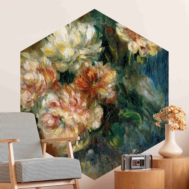 Wallpapers rose Auguste Renoir - Vase Of Peonies
