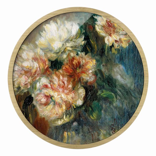Flower print Auguste Renoir - Vase Of Peonies