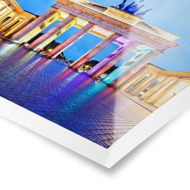 Architectural prints Illuminated Brandenburg Gate