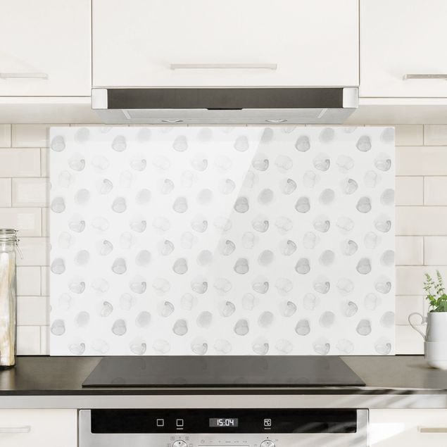 Kitchen Watercolour Dots Gray