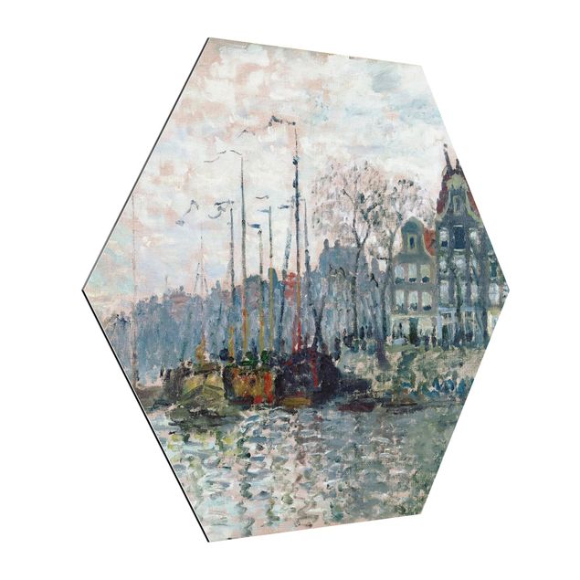 Art prints Claude Monet - View Of The Prins Hendrikkade And The Kromme Waal In Amsterdam