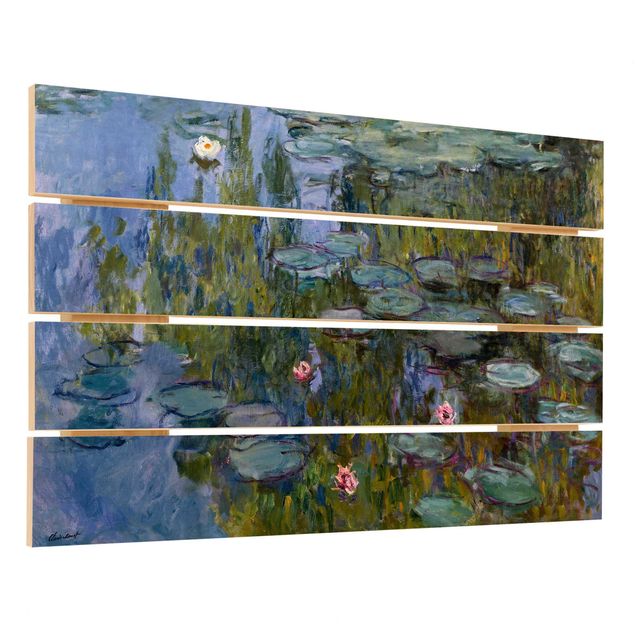 Wood prints landscape Claude Monet - Water Lilies (Nympheas)