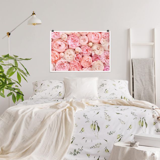 Floral picture Roses Rosé Coral Shabby