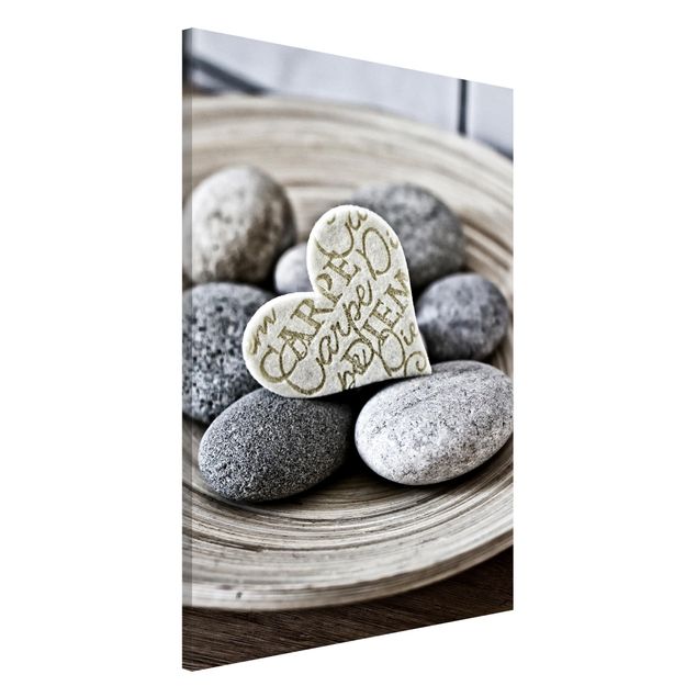 Kitchen Carpe Diem Heart With Stones