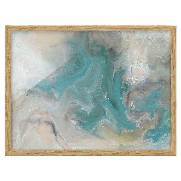 Framed abstract prints Tide With Flotsam I