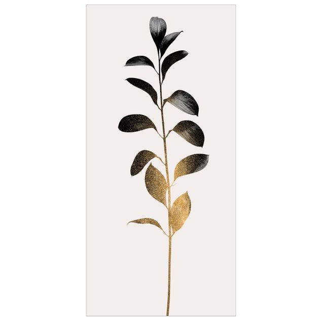 Room divider - Graphical Plant World - Gold And Grey