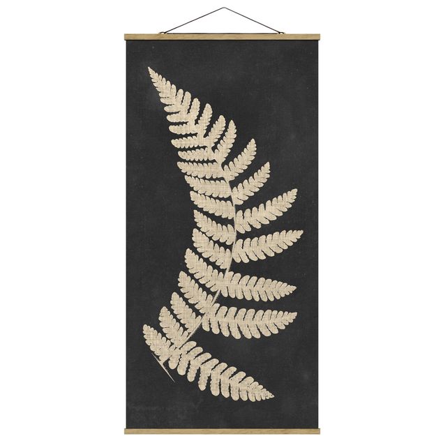 Floral picture Fern With Linen Structure IV
