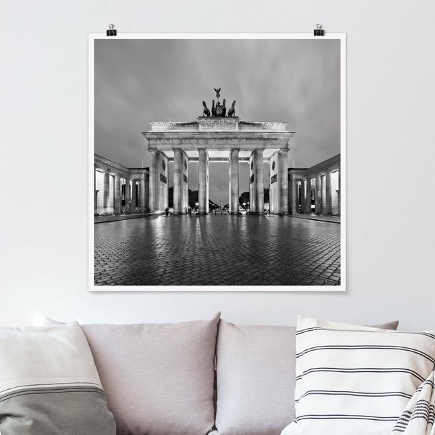 Art prints Berlin Illuminated Brandenburg Gate II
