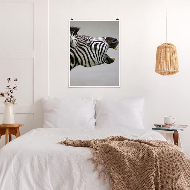 Prints animals Roaring Zebra