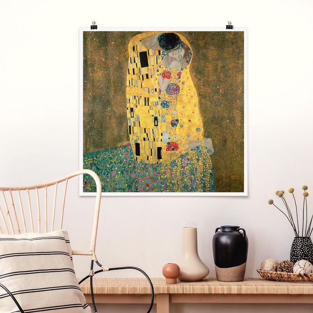 Art nouveau prints Gustav Klimt - The Kiss