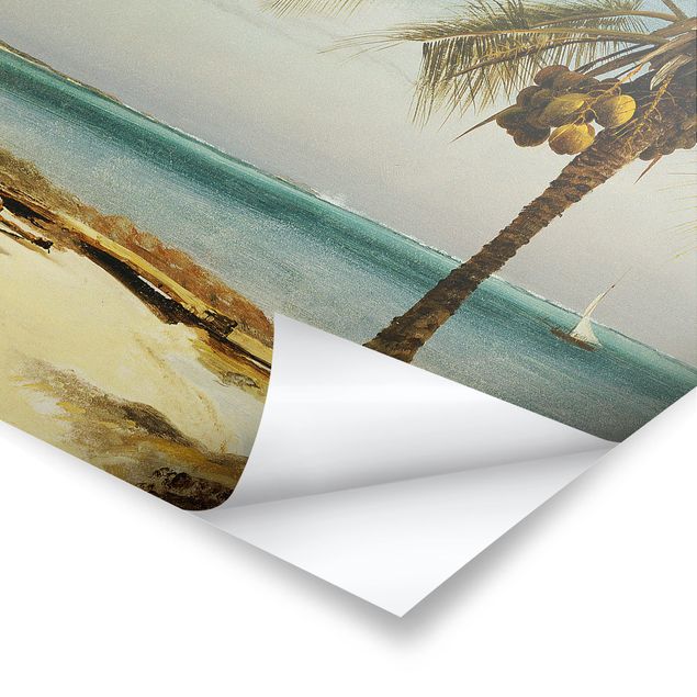 Art posters Albert Bierstadt - Tropical Coast