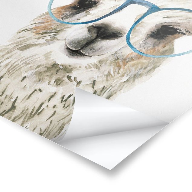 Poster print Hip Lama With Glasses III