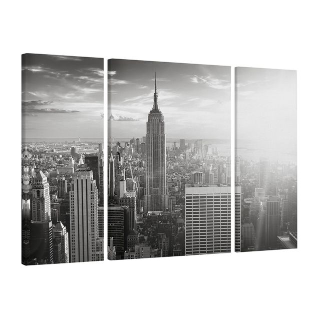 Wall art black and white Manhattan Skyline
