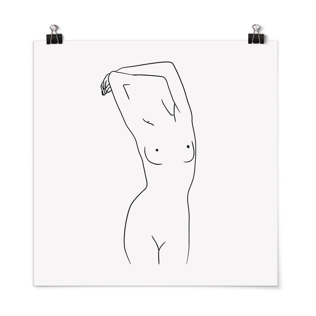 Art posters Line Art Nude Black And White