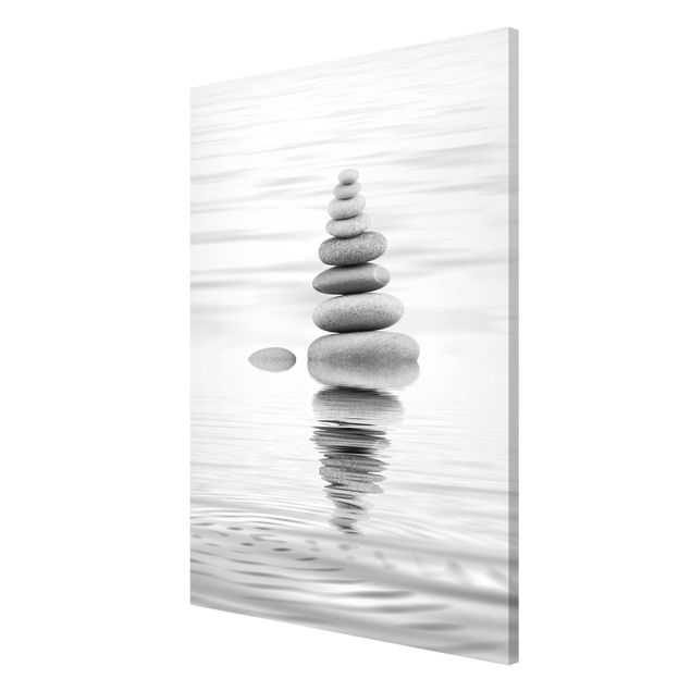 Art posters Stone Tower In Water Black And White