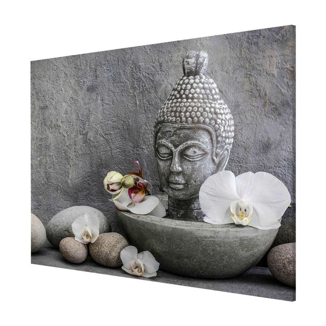 Art posters Zen Buddha, Orchid And Stone