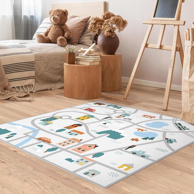 Nursery decoration Playoom Mat Smalltown - Discover New Parts Of The Town