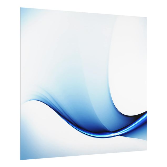 Glass splashback kitchen abstract Blue Conversion