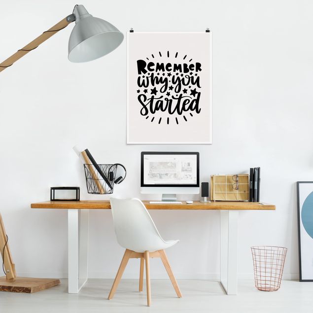 Prints quotes Remember Why You Started