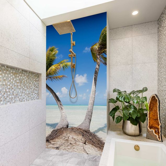 Shower wall cladding - Beneath Palm Trees