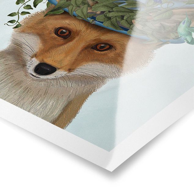 Prints multicoloured Fox With Butterfly Shut