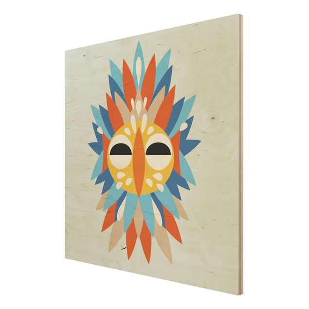 Prints Collage Ethnic Mask - Parrot