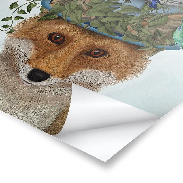 Prints Fox With Butterfly Shut